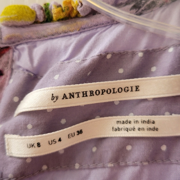 Anthropologie Purple Pleated Midi Dress - Picture 4 of 5